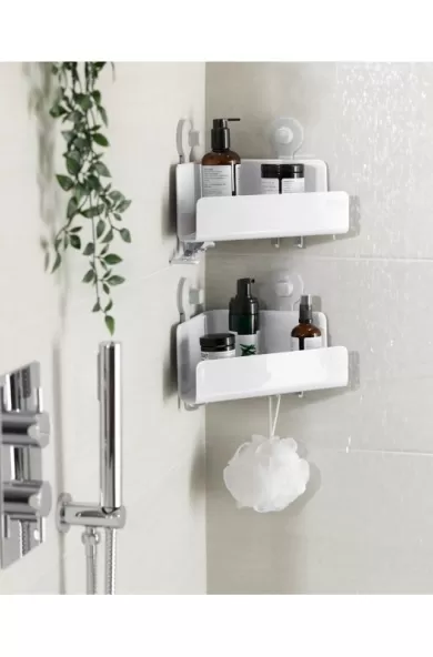 Joseph Joseph EasyStore™ 2Pcs Corner Shower Shelf Set