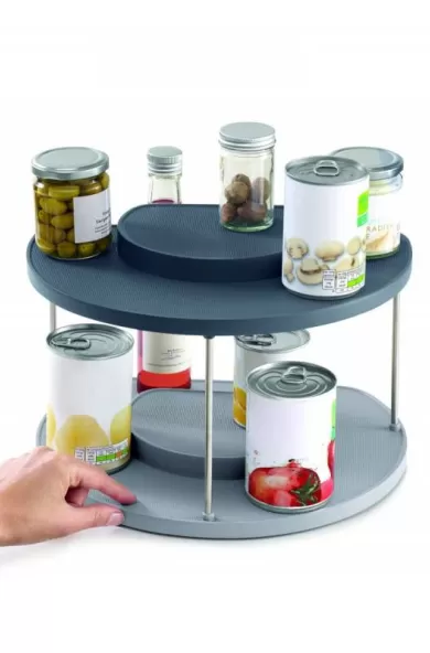 Joseph Joseph Cupboard Store 2Tier Rotation Grey