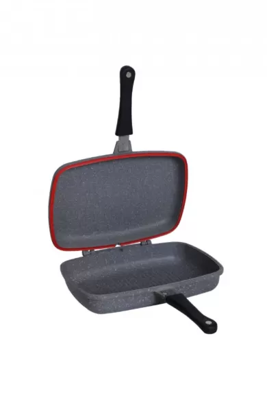 Falez Double Sided Grilling Pan Granite Grey Rectangular