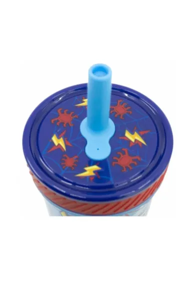 Disney Drop Safe Silicone Straw PP Tumbler 370ml - Spiderman Dimension