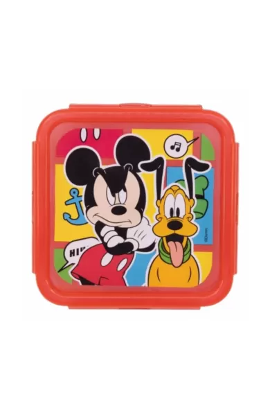 Disney Square Hermetic Food Container 500ml - Mickey Mouse Better Together