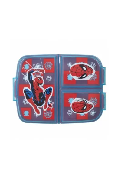 Disney Multi Compartment Sandwich Box - Spiderman Arachnid Grid