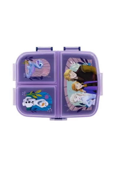 Disney Xl Multi Compartment Rectangular Sandwich Box - Frozen Trust The Journey