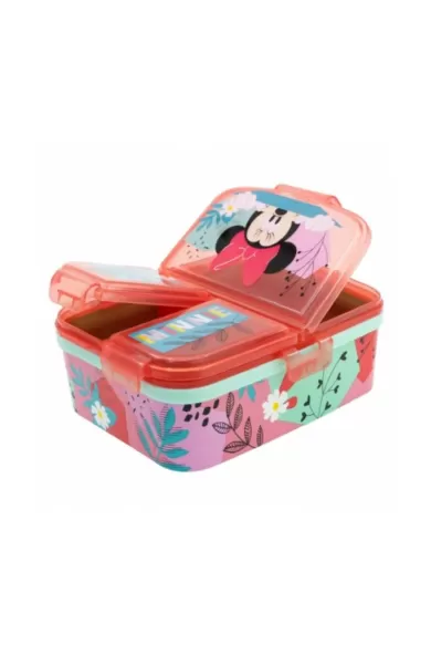 Disney Xl Multi Compartment Rectangular Sandwich Box - Minnie Mouse Being More Minnie