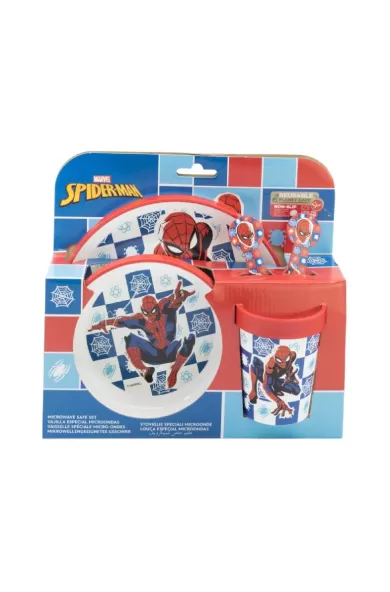 Disney Non Slip 5 Pcs Bicolor Premium Set In Standard Box - Spiderman Arachnid Grid