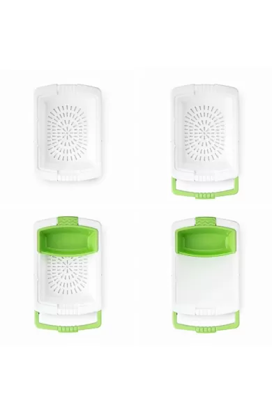 InnovaGoods Extendable 3-In-1 Cutting Board With Tray, Container And Drainer Practicut