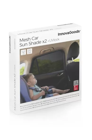 InnovaGoods Mesh Sunshade For The Car Uvlock InnovaGoods Pack Of 2 Units