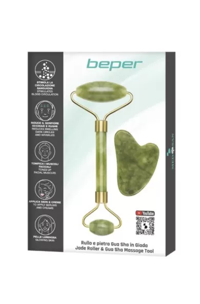 Beper Jade Roller & Gua Sha Massagge Tool
