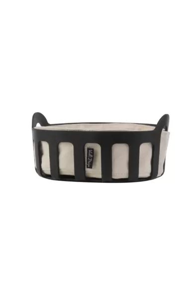 Vialli Bread basket with cotton insert Livio - Black
