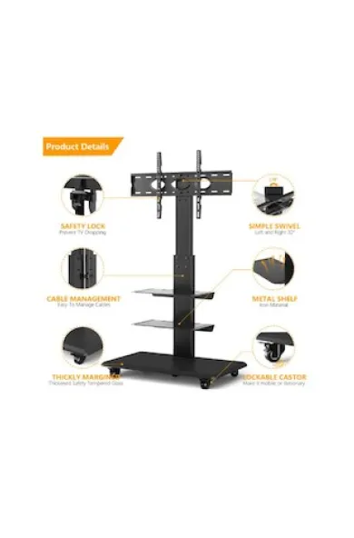 CONQUEROR STAND TV - Black
