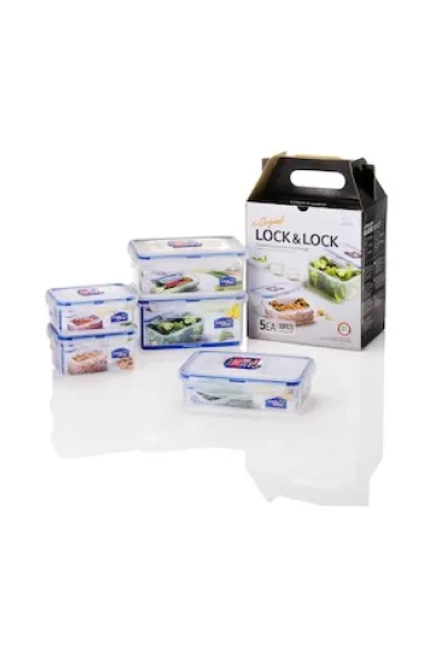 LocknLock PP Classic Colorbox 5P Set