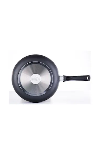 TESTA Deep Frying Pan Pressed Ceramic coating, with glass lid