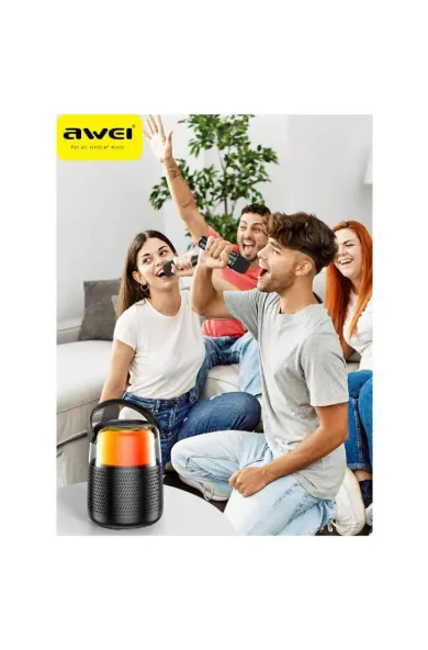 Awei Wireless Speaker With Colorful Y387 - Light Black 