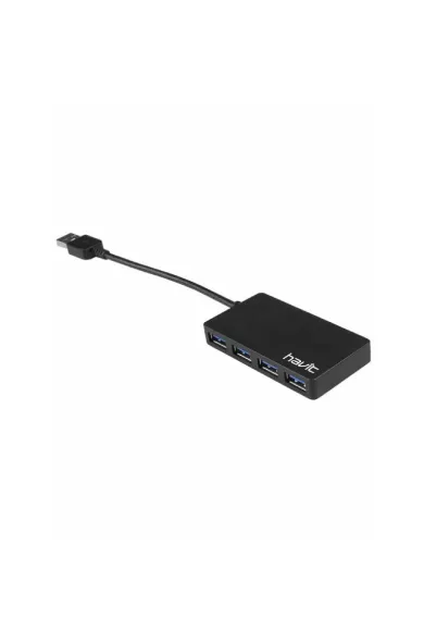 Havit HV-H103 Usb Hub 4 Port With Usb Adapter And Led Indicator - Black