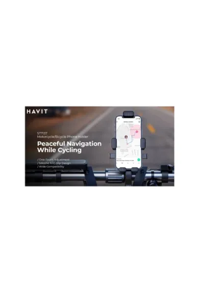Havit ST7137 Motorcycle, Bicycle, Car Phone Holder - Black 