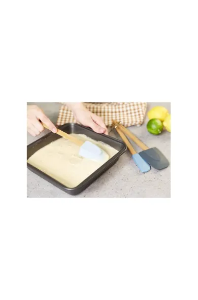 Culinare Naturals Set of 3 Silicone and Bamboo Spatulas - 30cm
