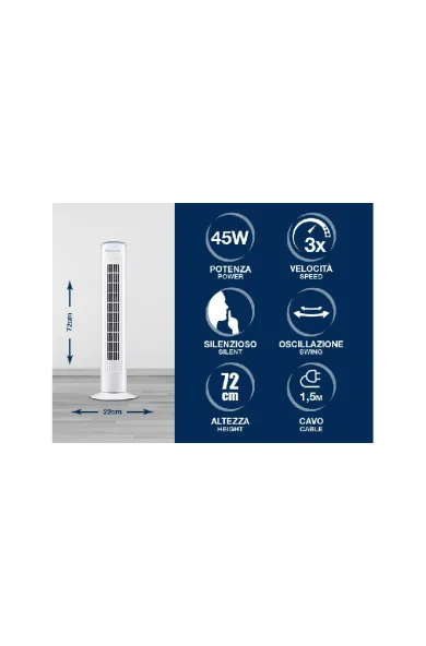 Beper Tower Fan 45w, P206ven301