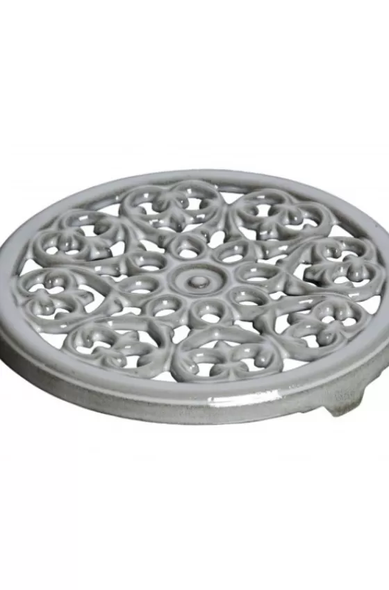 Staub Cast Iron Lilly Trivet Round 23 cm - Grey