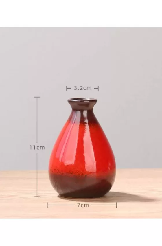 Ceramic Flower Vase - Red