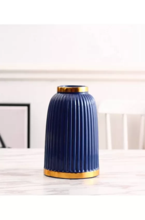 Ceramic Flowers Vase Small - Blue