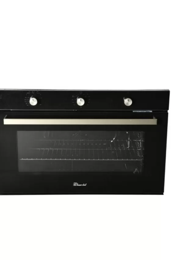 Super Chef Oven Gas Full Glass - 90 cm Black