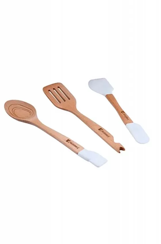 Bergner Set Of 3 Naturally Kitchen Utensils