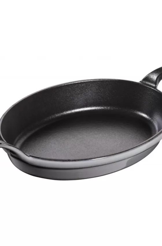 Staub Cast Iron Oven Dish Graphite Grey Oval - 24cm
