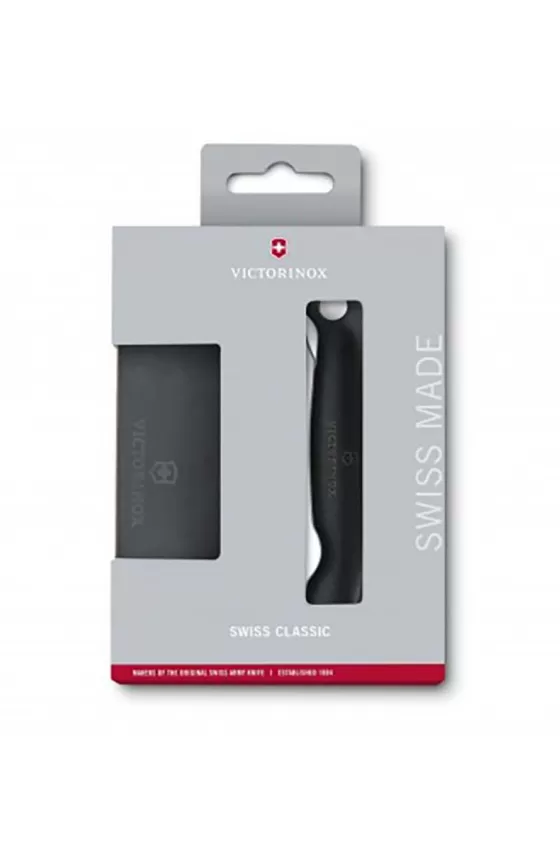 Victorinox Swiss Classic Foldable Paring Knife and Epicurean Cutting Board Set - Black