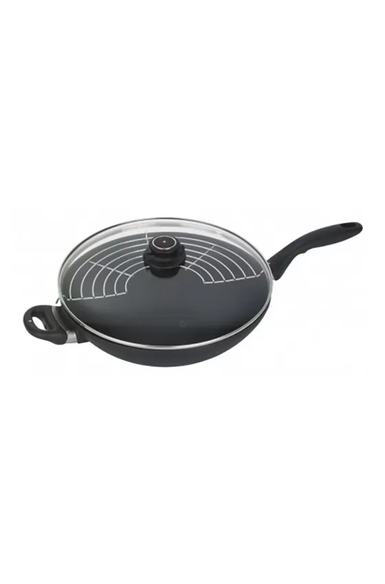 Swiss Diamond wokpan with lid & rack 32 cm