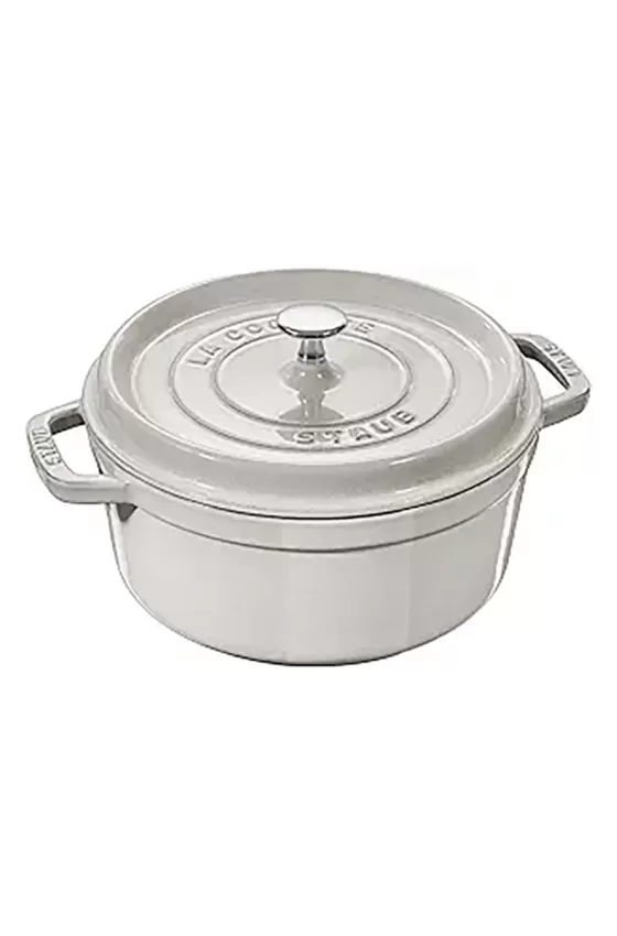 Staub Cast Iron Cocotte White round 18 cm