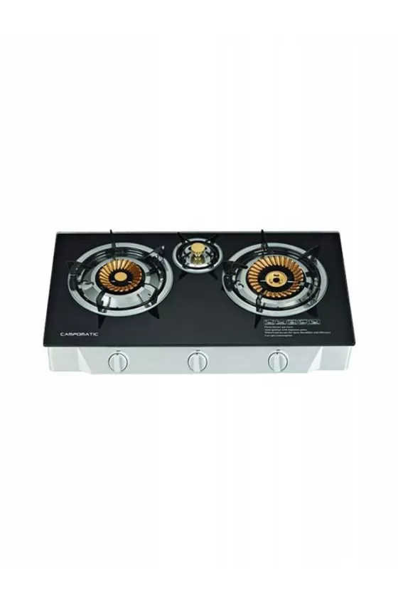 Campomatic Gas Cooker Brass Burner Stainless Steel Glass