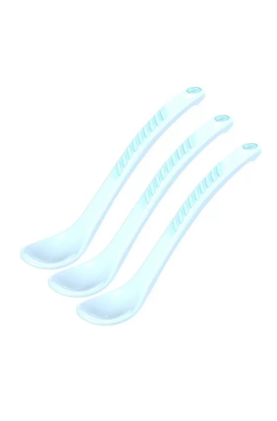 Twistshake 3x Feeding Spoons Angled - Pastel Blue