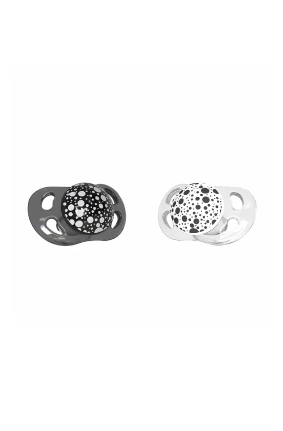 Twistshake 2x Pacifiers 0-6m - Black & White
