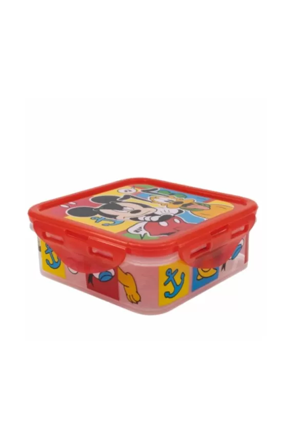 Disney Square Hermetic Food Container 500ml - Mickey Mouse Better Together