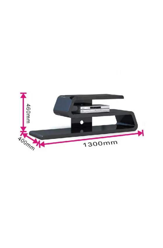 Table Stand with Brackets TV Console Black