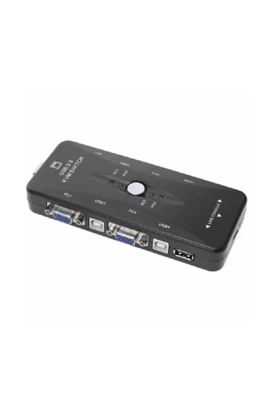 Conqueror KVM Switcher 4 Port USB Connects and Controls 4 PCs