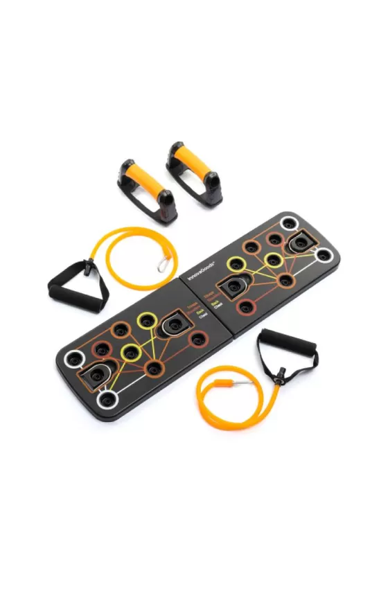 InnovaGoods Push-Up Board With Resistance Bands And Exercise Guide Pulsher