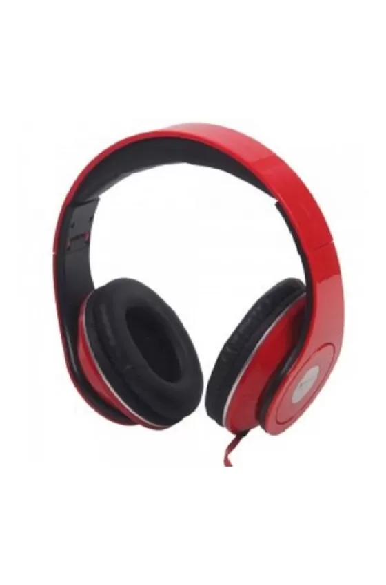 Dynamic Audio Headset with 3.5mm Jack Red&Black