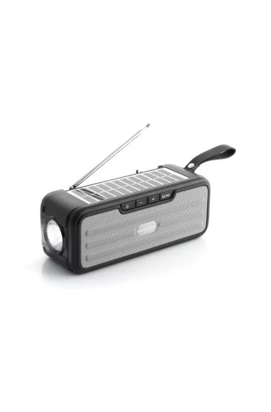 InnovaGoods Wireless Speaker With Solar Charging And Led Torch Sunker