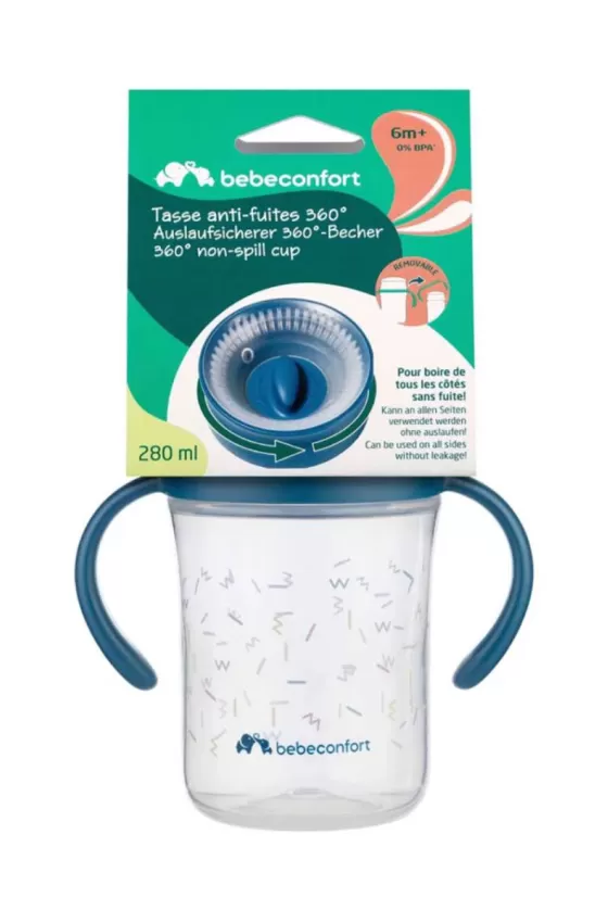 Bebe Confort Anti-leak 360° cup 280ml 6M+ - Blue