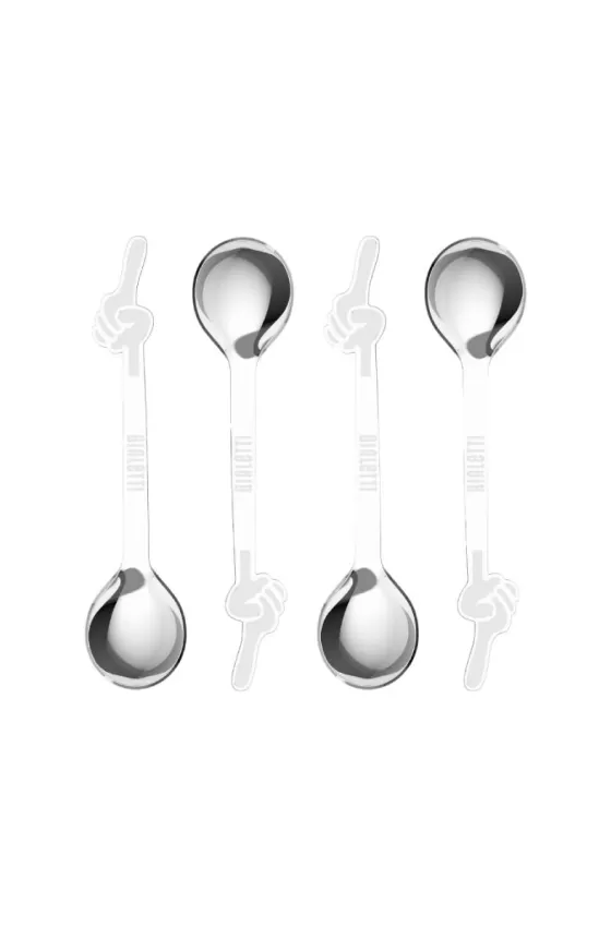Bialetti Set of 4 Little Man Spoons Coffee Spoons