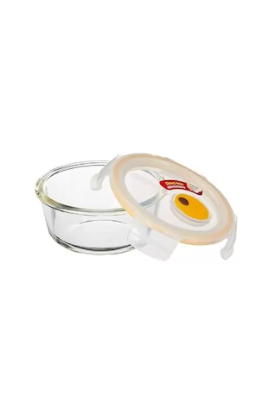 LocknLock Ovenglass Euro Steam Hole Round - 380ML