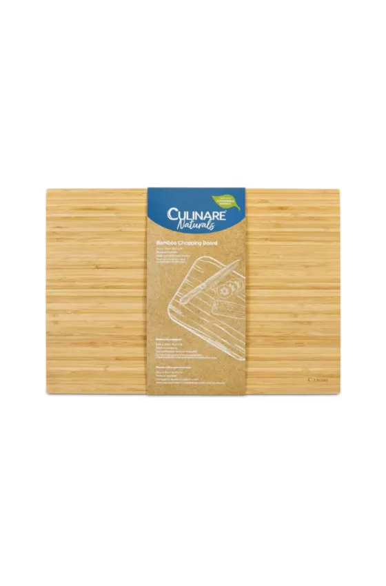 Culinare Naturals Sustainable Bamboo Wooden Chopping Board - 370x260mm 